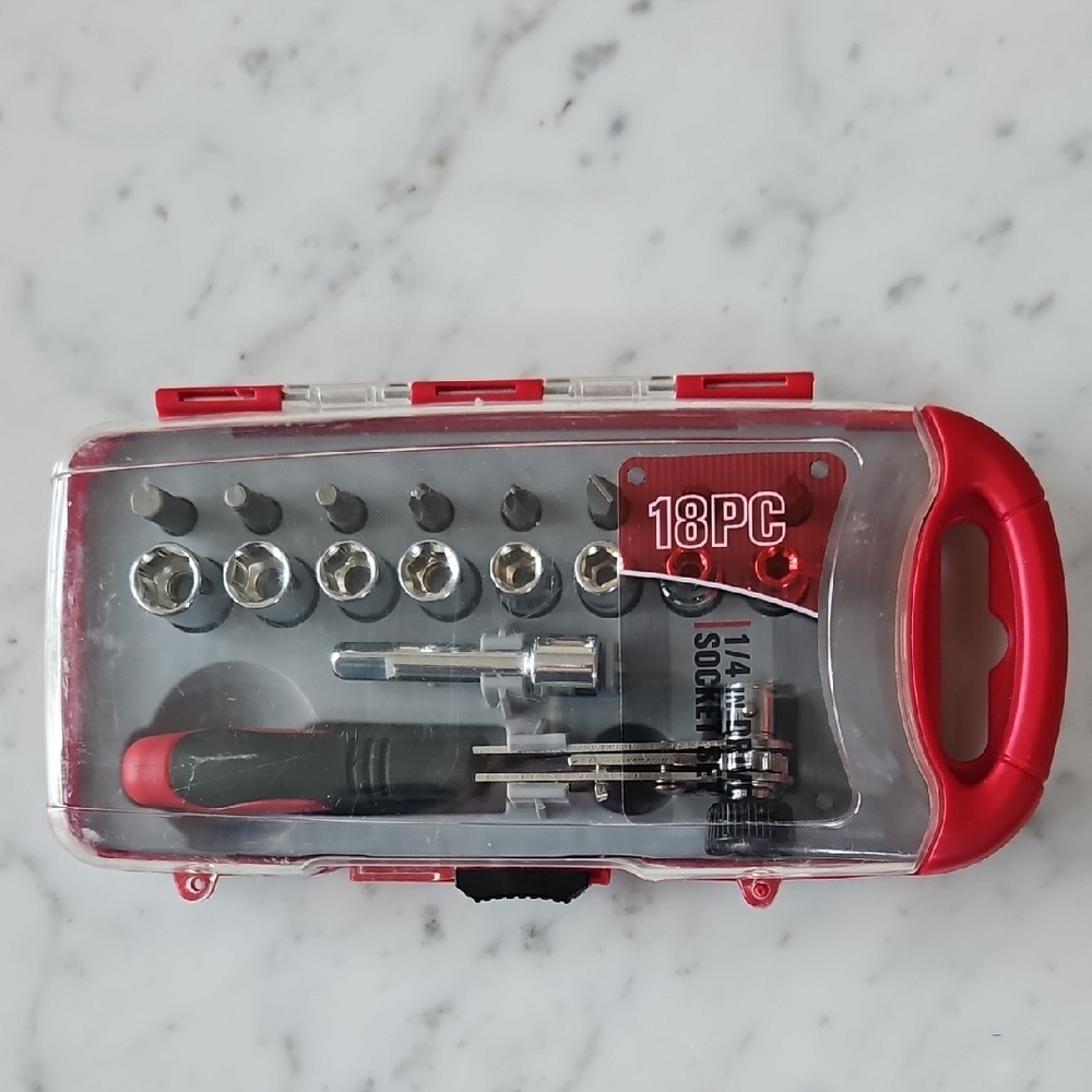 Bridge Tools 18PC 1/4" Drive Socket Set NIB